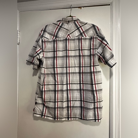 VTG 90’s Phat Farm Black and Red Plaid Men's Button Down Logo Streetwear large - Picture 2 of 14